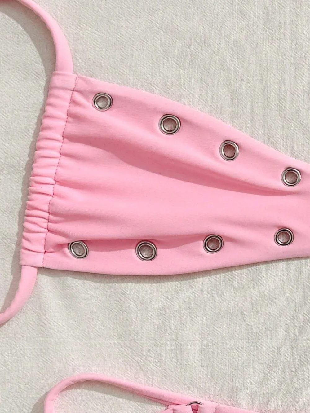 Pink Sexy Women's Bandeau Bikini Set